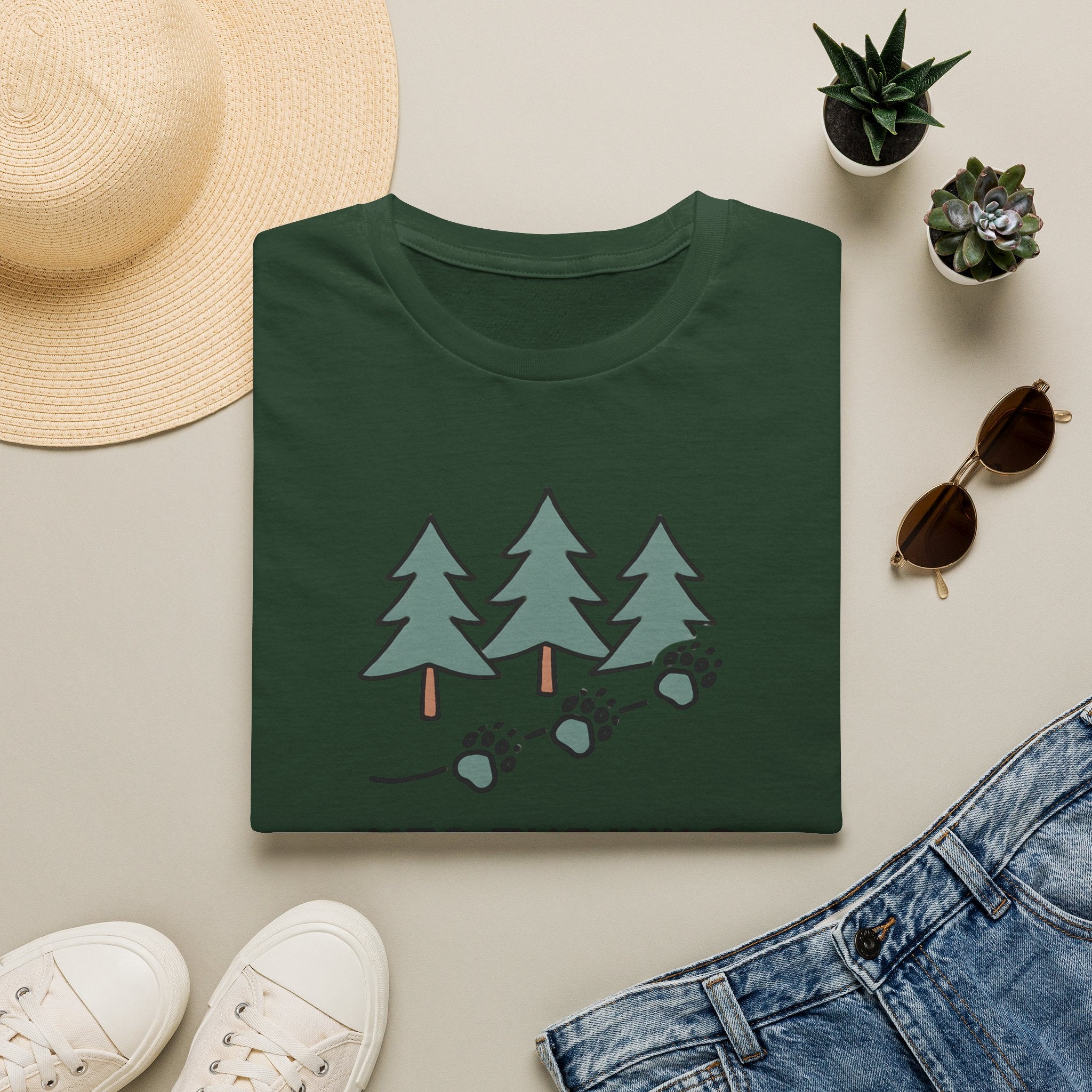 Pine Forest Footprints T-Shirt