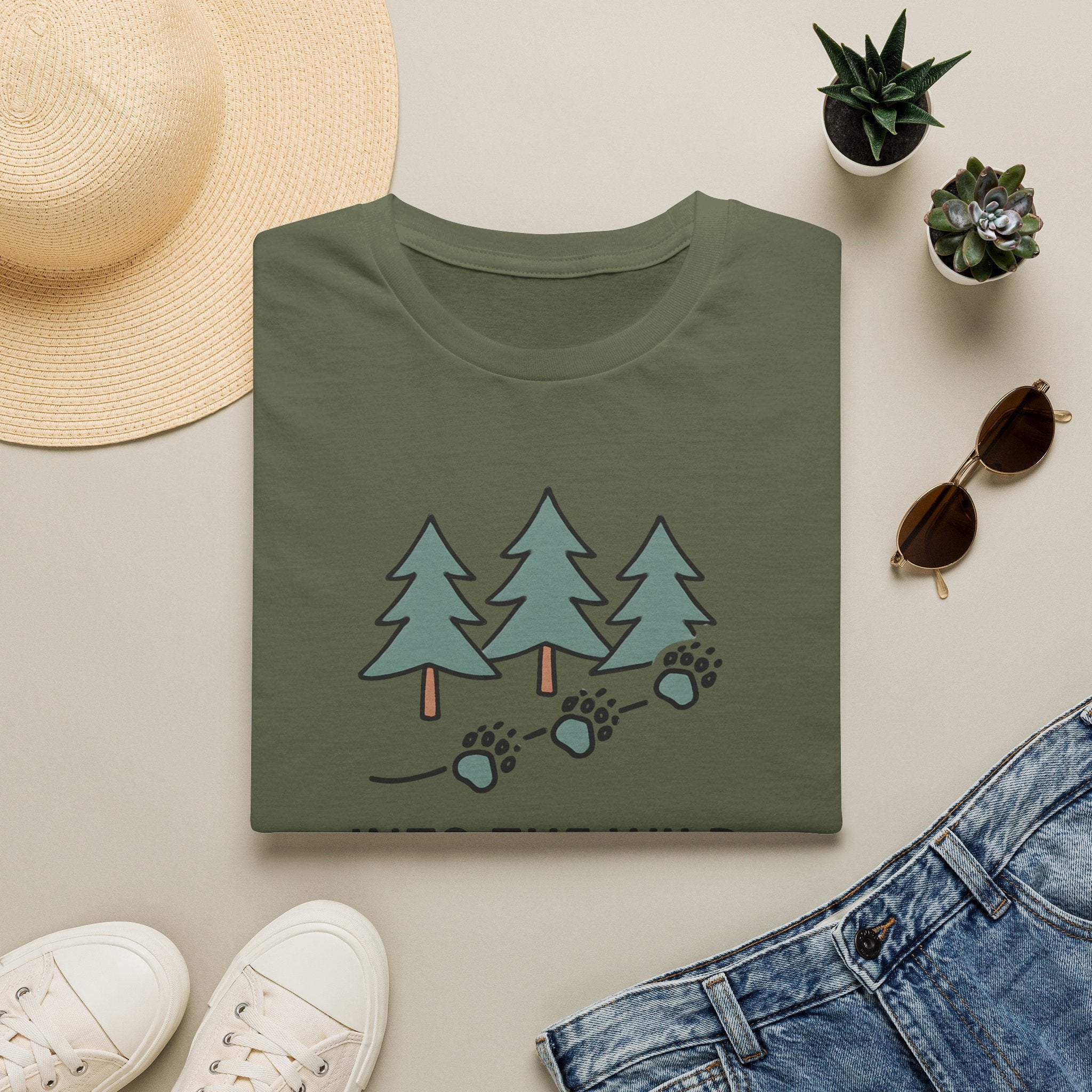 Pine Forest Footprints T-Shirt
