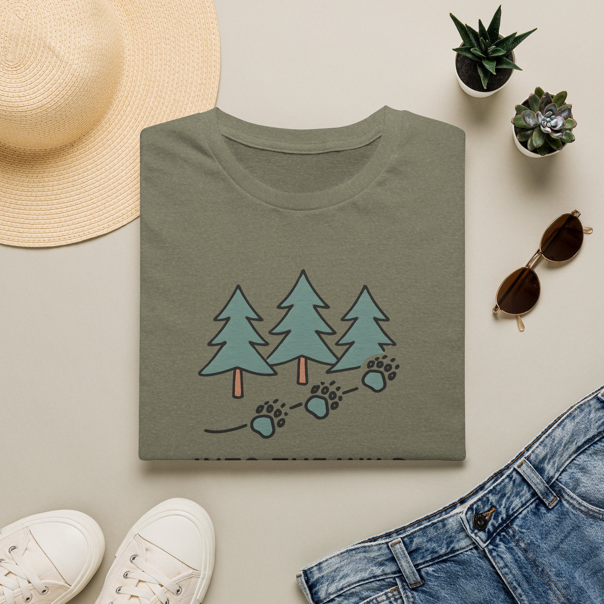 Pine Forest Footprints T-Shirt