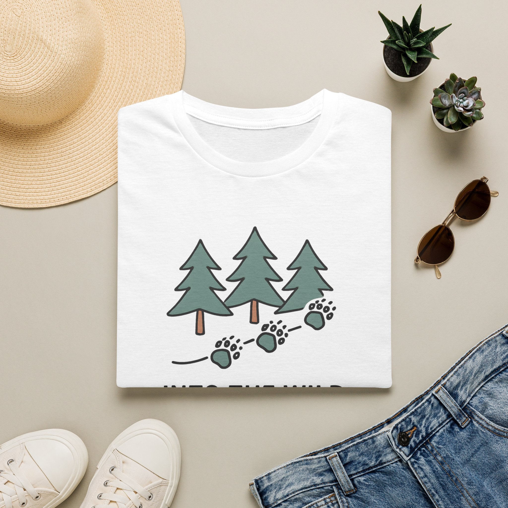 Pine Forest Footprints T-Shirt