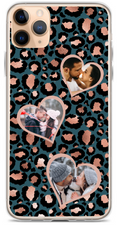 "Leopard & Hearts" iPhone Case (Custom Photo Upload)