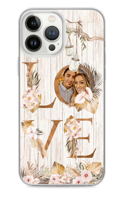 "Love & Flowers" iPhone Case (Photo Upload)