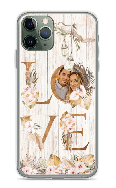 "Love & Flowers" iPhone Case (Photo Upload)