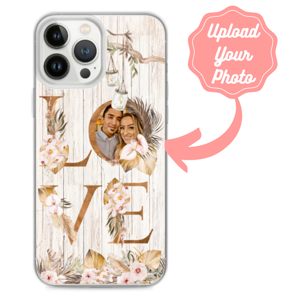 "Love & Flowers" iPhone Case (Photo Upload)