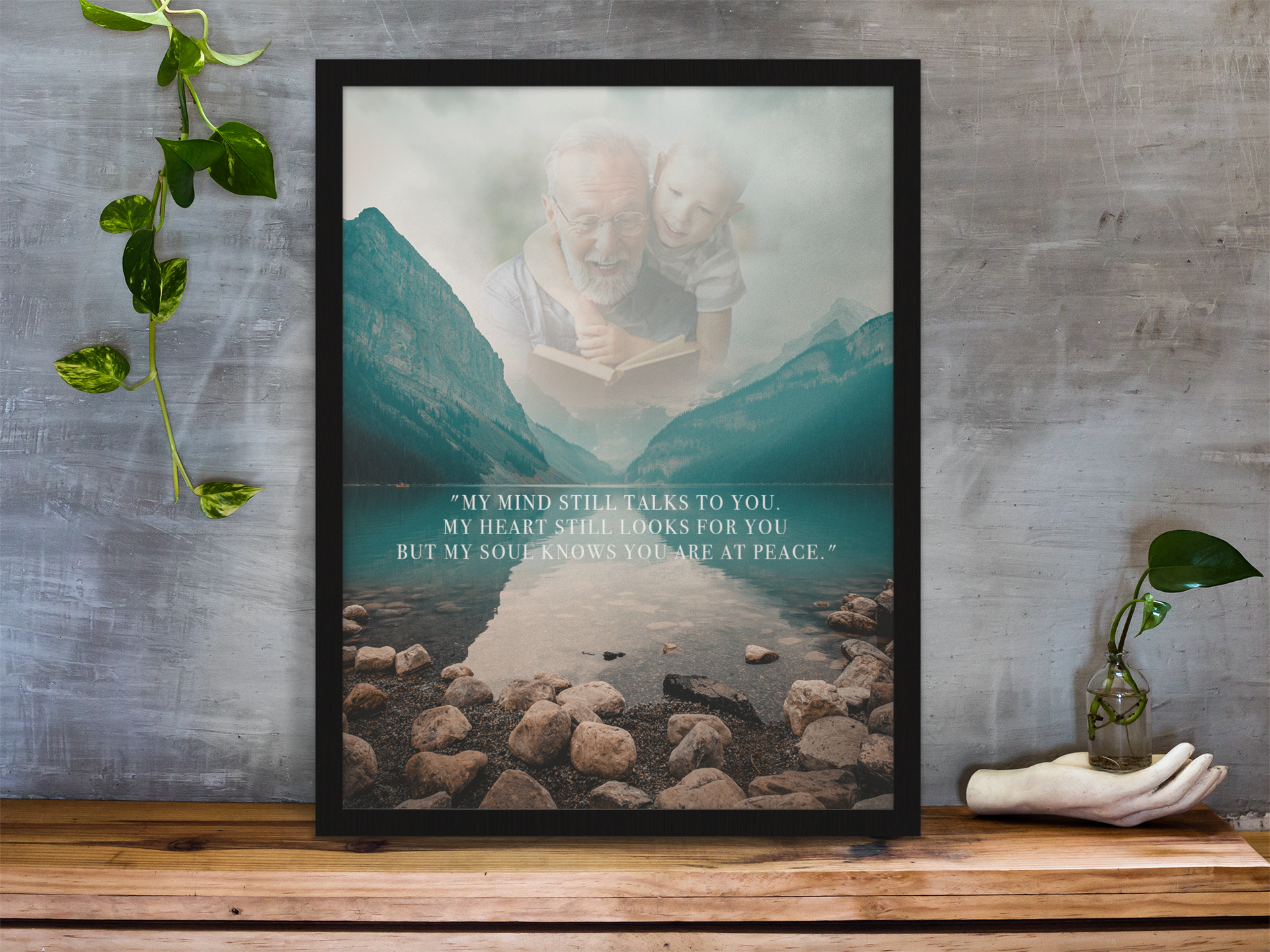 "Mystic Souls" Framed Poster (Custom Photo Upload)