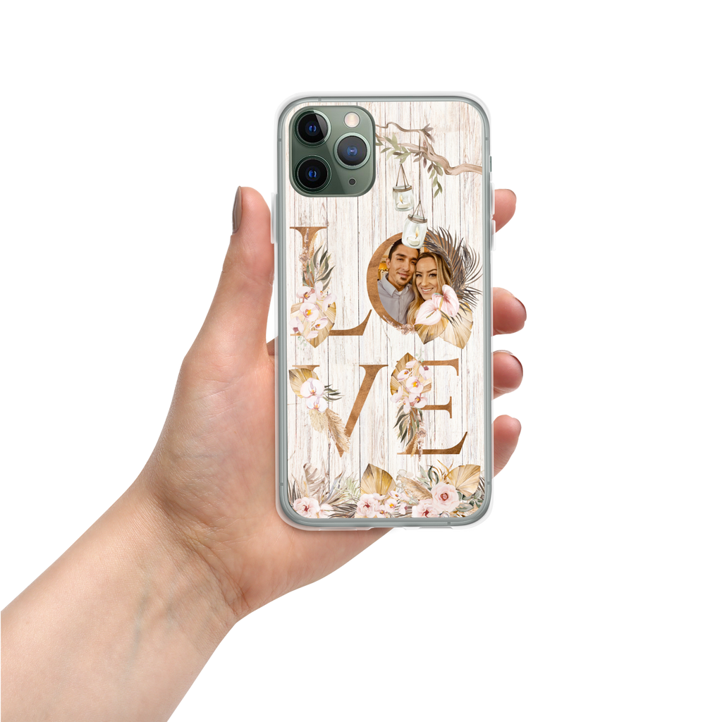 "Love & Flowers" iPhone Case (Photo Upload)