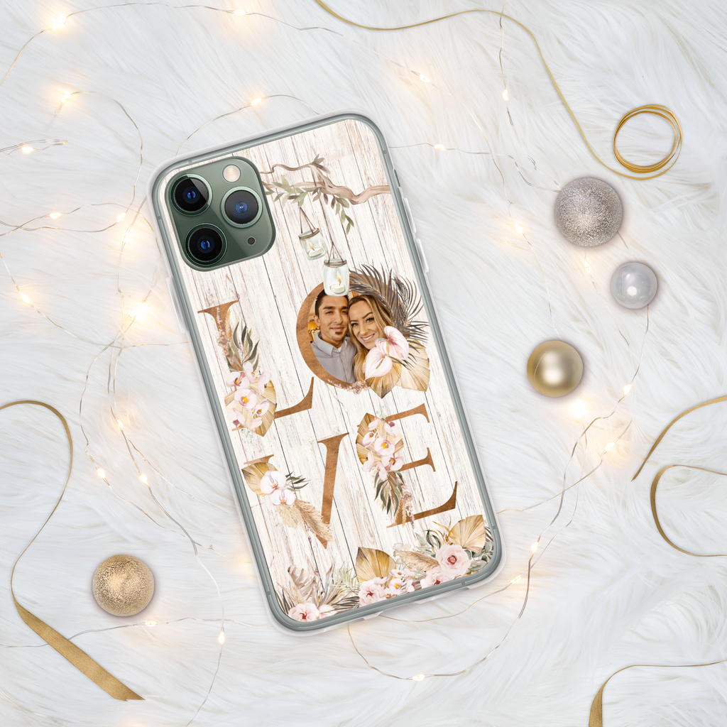 "Love & Flowers" iPhone Case (Photo Upload)