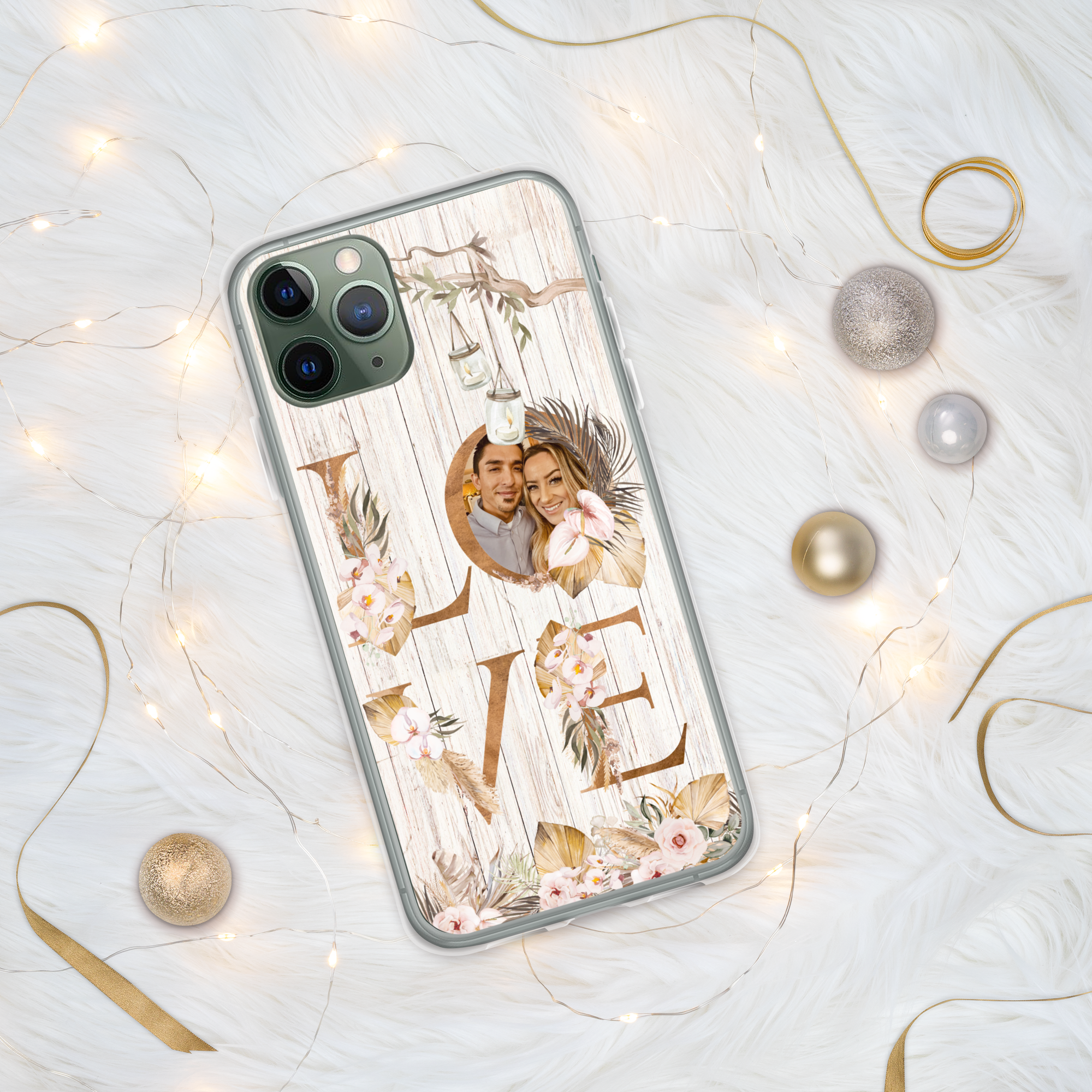 "Love & Flowers" iPhone Case (Photo Upload)