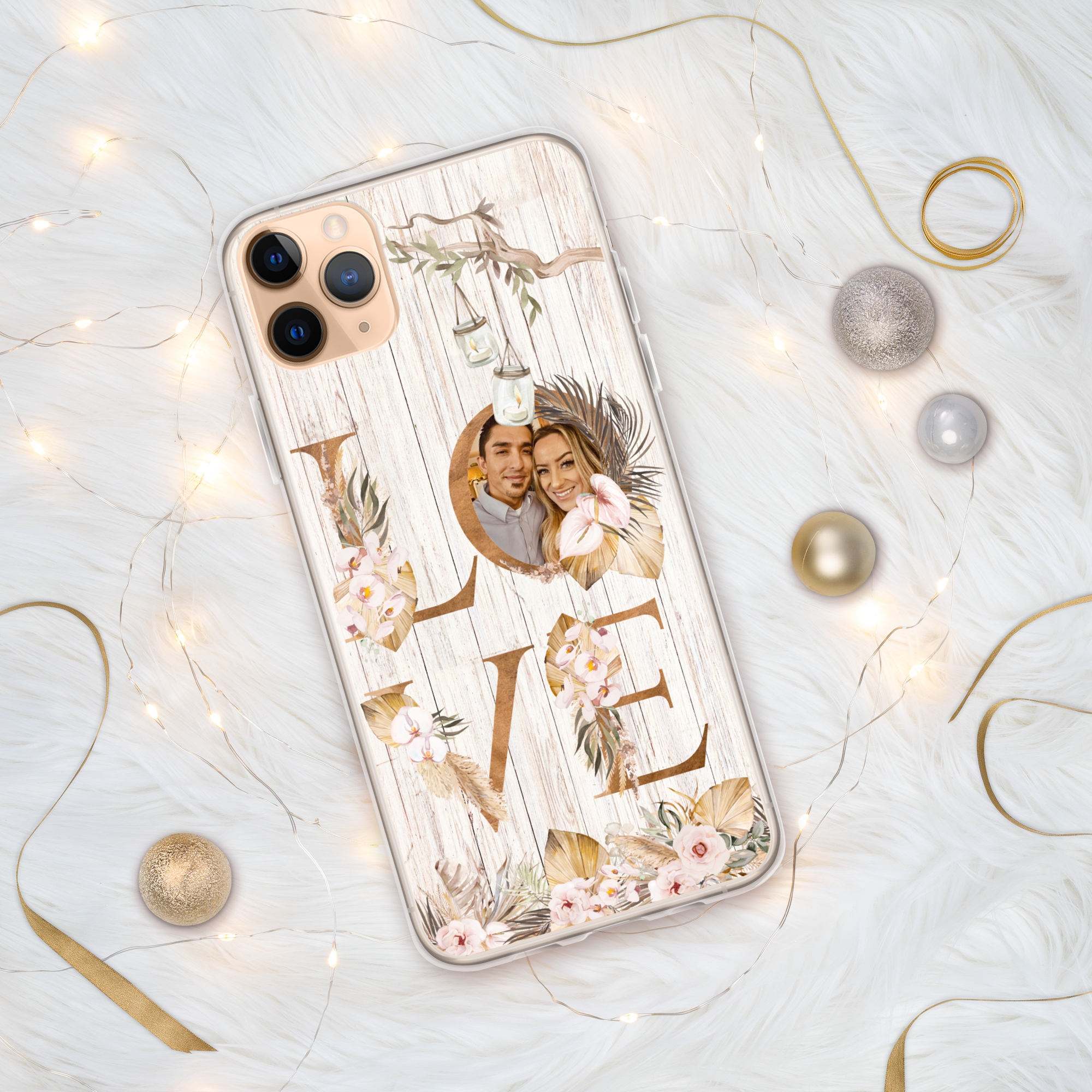 "Love & Flowers" iPhone Case (Photo Upload)