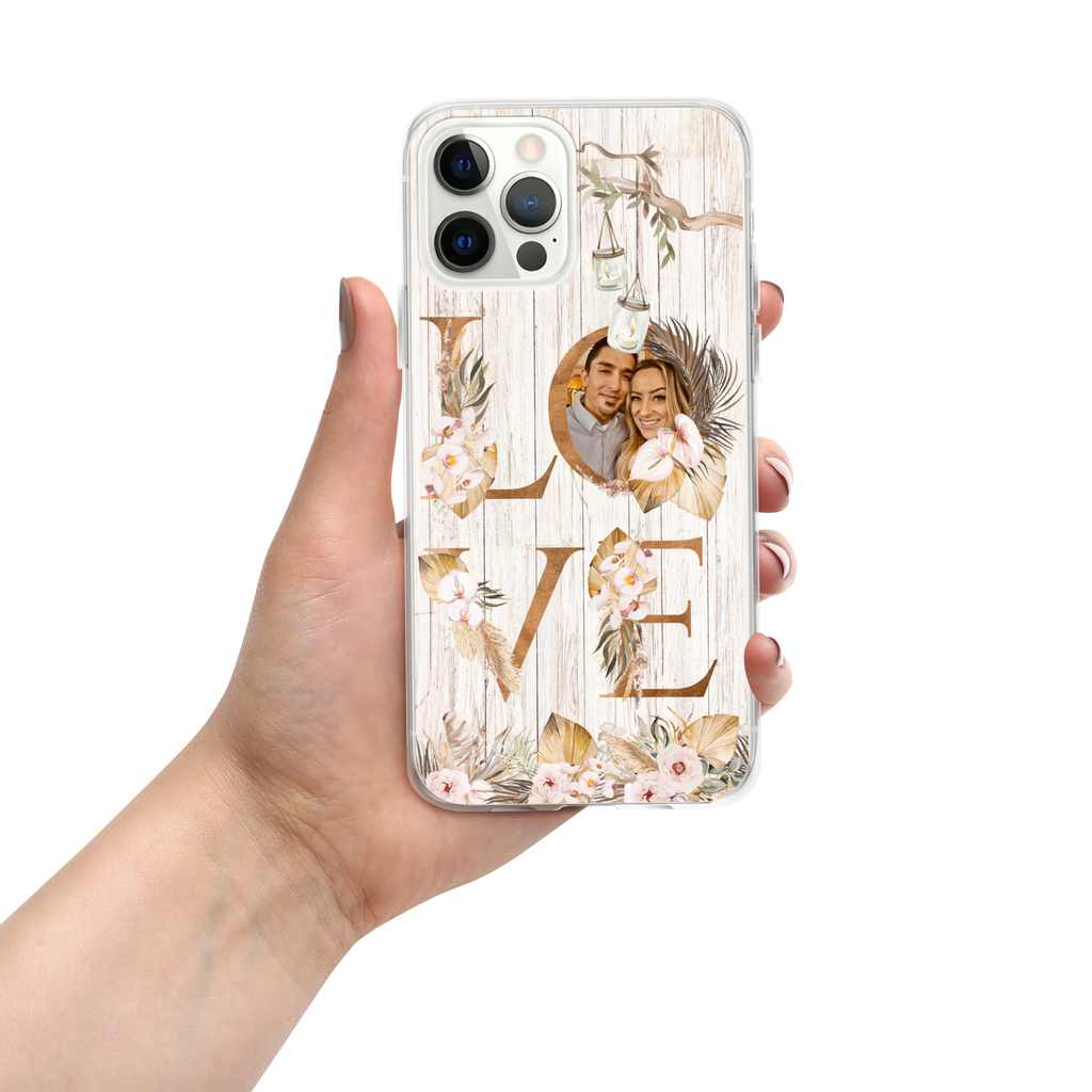 "Love & Flowers" iPhone Case (Photo Upload)