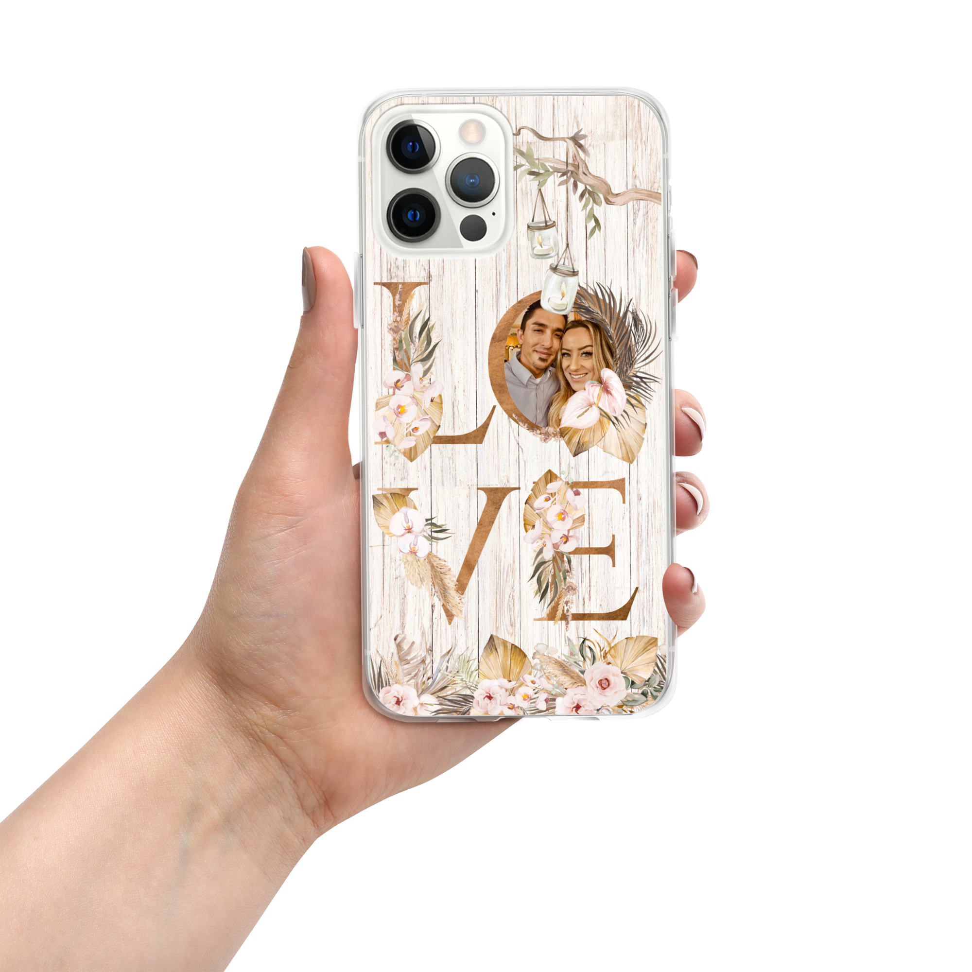 "Love & Flowers" iPhone Case (Photo Upload)